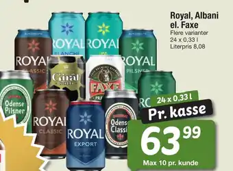 Fakta Tyskland Royal, Albani el. Faxe tilbud