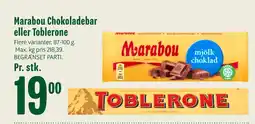 Min Købmand Marabou Chokoladebar eller Toblerone tilbud