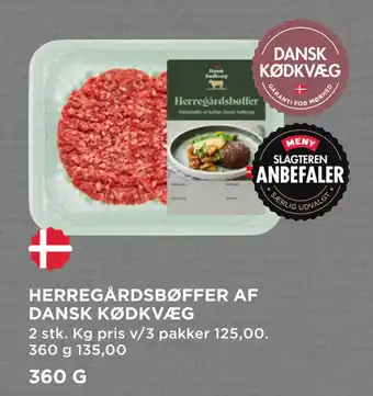 MENY HERREGÅRDSBØFFER AF DANSK KØDKVÆG tilbud