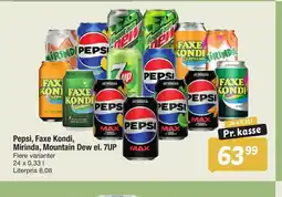 Fakta Tyskland Pepsi, Faxe Kondi, Mirinda, Mountain Dew el. 7UP tilbud