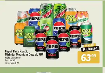 Fakta Tyskland Pepsi, Faxe Kondi, Mirinda, Mountain Dew el. 7UP tilbud