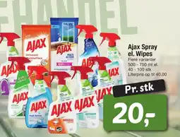 Fakta Tyskland Ajax Spray el. Wipes tilbud