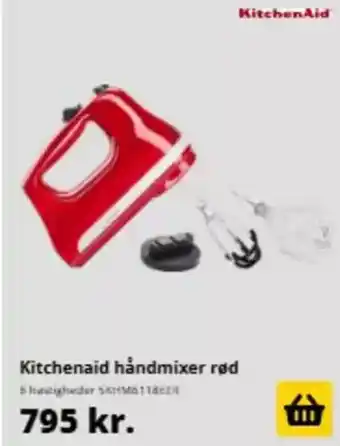 10-4 Byggecenter Kitchenaid håndmixer rød tilbud