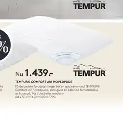 SengeSpecialisten TEMPURⓇ COMFORT AIR HOVEDPUDE tilbud