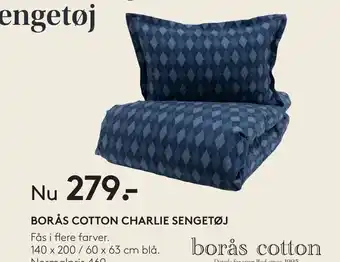 SengeSpecialisten BORÅS COTTON CHARLIE SENGETØJ tilbud