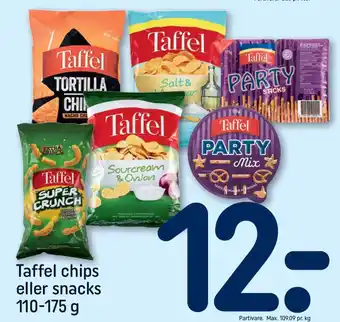 REMA 1000 TAFFEL chips eller snacks tilbud