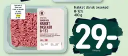 REMA 1000 HAKKET dansk oksekød 8-12% tilbud