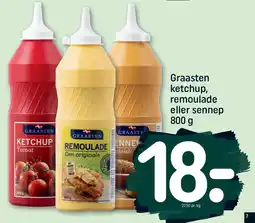 REMA 1000 GRAASTEN ketchup, remoulade eller sennep tilbud