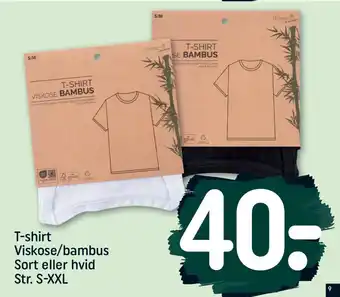 REMA 1000 T-shirt Viskose/bambus Sort eller hvid tilbud