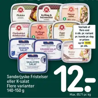 REMA 1000 Sønderjyske Fristelser eller K-salat tilbud