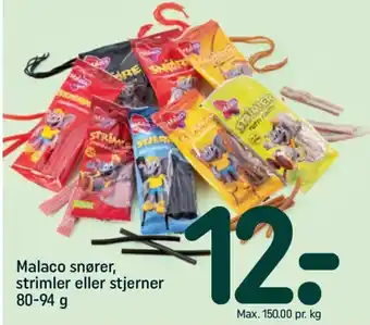 REMA 1000 MALACO snører, strimler eller stjerner tilbud