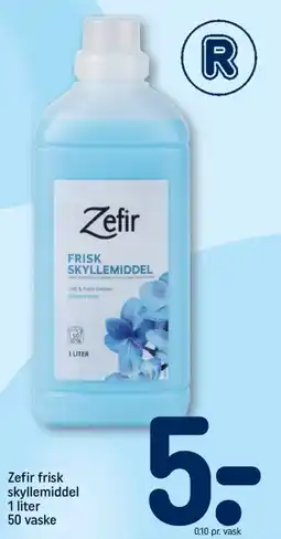 REMA 1000 ZEFIR frisk skyllemiddel tilbud