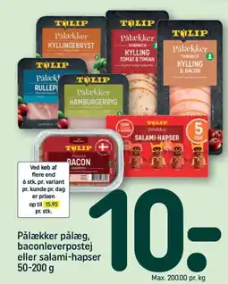 REMA 1000 Pålækker pålæg, baconleverpostej eller salami-hapser tilbud