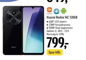 Føtex XIOMI Redmi 14C 128GB tilbud