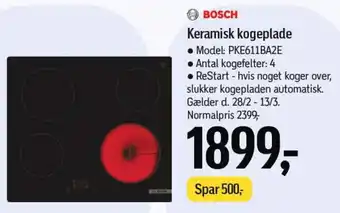 Føtex BOSCH Keramisk kogeplade tilbud