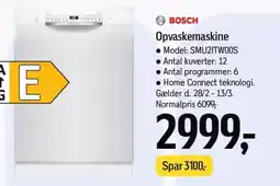 Føtex BOSCH Opvaskemaskine tilbud