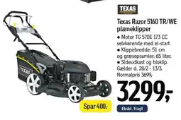 Føtex TEXAS Razor 5160 TR/WE plæneklipper tilbud