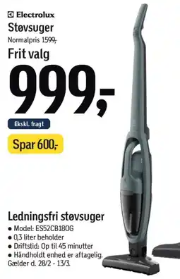 Føtex ELECTROLUX Ledningsfri støvsuger tilbud