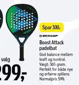 Føtex DUNLOP Boost Attack padelbat tilbud