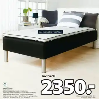 JYSK DREAMZONE GRIMSE PB30 KOLDSKUM BOXM tilbud