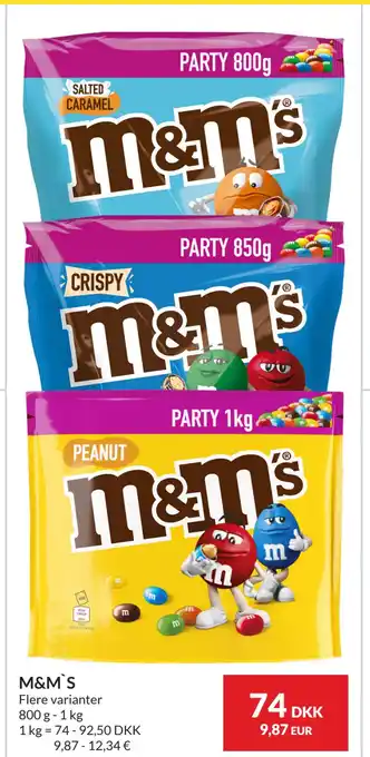 Nielsen's Discount M&M`S tilbud