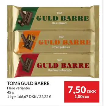 Nielsen's Discount TOMS GULD BARRE tilbud