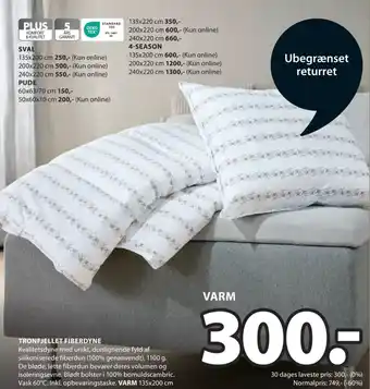 JYSK TRONFJELLET FIBERDYNE tilbud