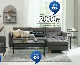 JYSK FALSLEV SOFA MED CHAISELONG tilbud