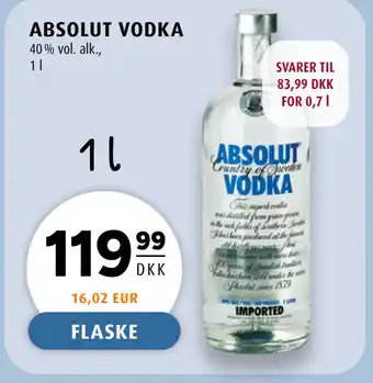 Scandinavian Park ABSOLUT VODKA tilbud