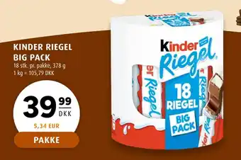 Scandinavian Park KINDER RIEGEL BIG PACK tilbud