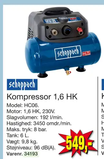 Harald Nyborg Kompressor 1,6 HK tilbud