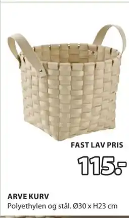 JYSK ARVE KURV tilbud
