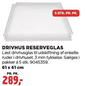 jem & fix DRIVHUS RESERVEGLAS tilbud