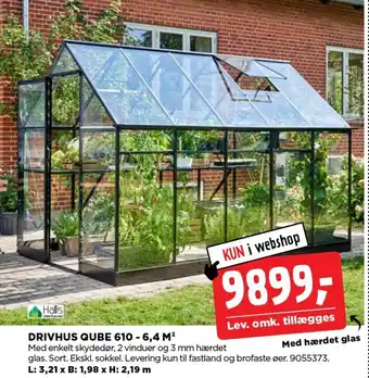 jem & fix DRIVHUS qube 610 - 6,4 m² tilbud