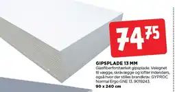 jem & fix Gipsplade 13 mm tilbud