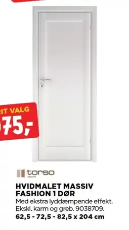 jem & fix TORSO Hvidmalet massiv fashion 1 dør tilbud