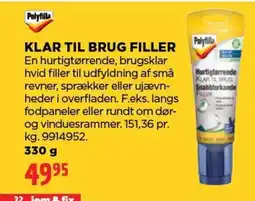 jem & fix POLYFILLA Klar til brug filler tilbud