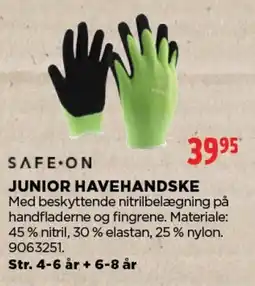 jem & fix SAFE ON Junior havehandske tilbud