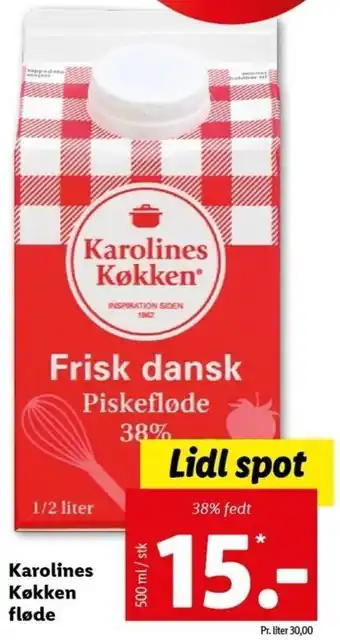 Lidl Karolines Køkken Fløde 500 ml tilbud