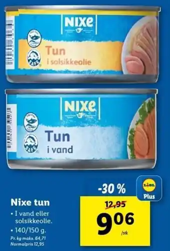 Lidl Nixe Tun 140/150 g tilbud