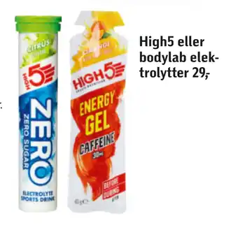 Føtex High5 eller bodylab elektrolytter tilbud