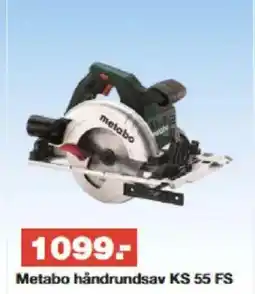 Bauhaus Metabo håndrundsav KS 55 FS tilbud