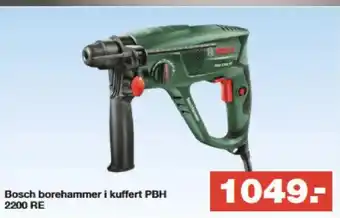 Bauhaus Bosch borehammer i kuffert PBH 2200 RE tilbud