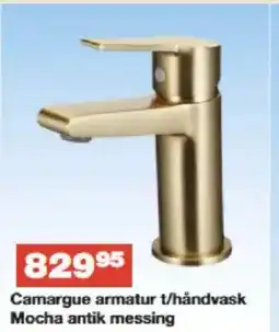 Bauhaus Camargue armatur t/håndvask Mocha antik messing tilbud