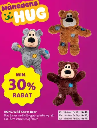 Maxi Zoo KONG Wild Knots Bear tilbud