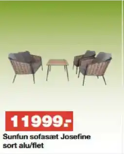 Bauhaus Sunfun sofasæt Josefine sort alu/flet tilbud