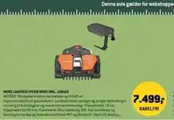 XL-BYG WORX LANDROID VISION M600 INKL. GARAGE tilbud