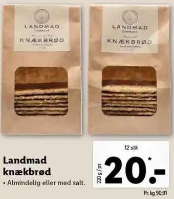 Lidl Landmad Knækbrød 220 g tilbud