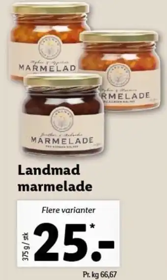 Lidl Landmad Marmelade 375 g tilbud