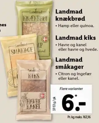Lidl Landmad Knækbrød 37-53 g tilbud
